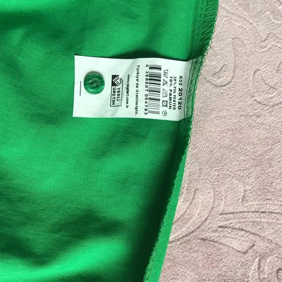 Button Up Shirt Chest  | Short Sleeve| Green |US 4 (UK 8) Chest measure 21.5" - Picture 6 of 7